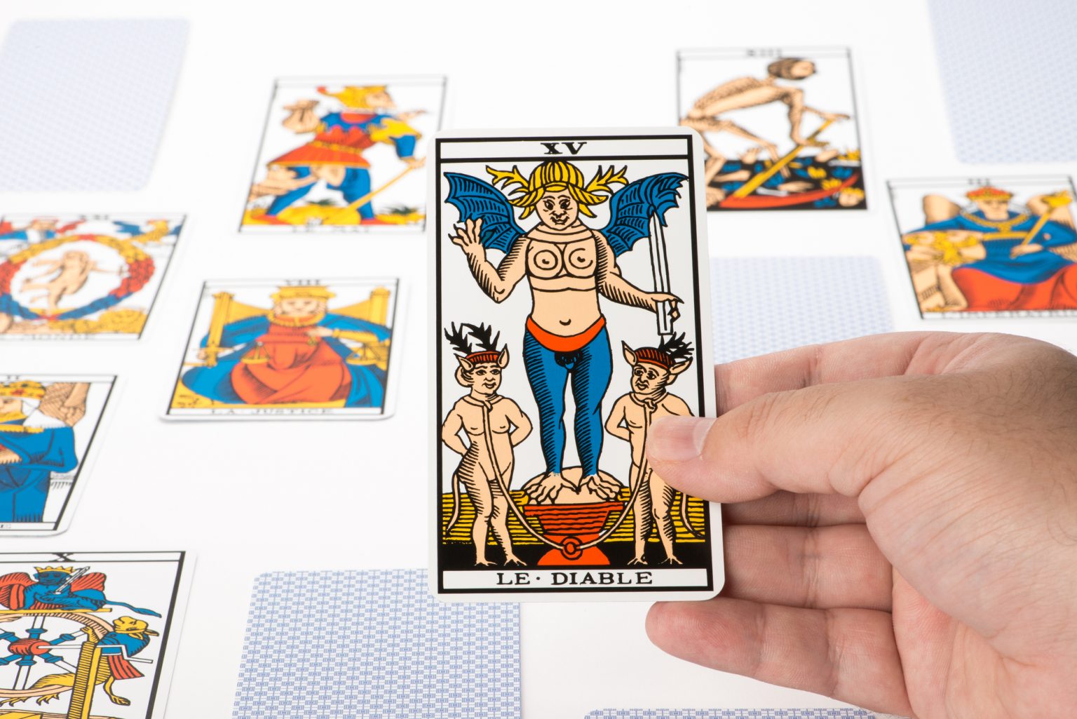 Le Diable dans le tarot de Marseille - Tarot Gratuit
